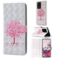 Sakura Flower Tree 3D Painted Leather Phone Wallet Case for Samsung Galaxy S20 Ultra / S11 Plus
