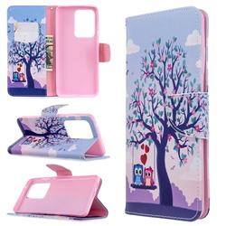 Tree and Owls Leather Wallet Case for Samsung Galaxy S20 Ultra / S11 Plus