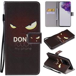 Angry Eyes PU Leather Wallet Case for Samsung Galaxy S20 Ultra / S11 Plus
