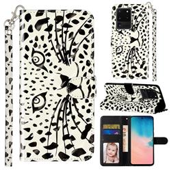 Leopard Panther 3D Leather Phone Holster Wallet Case for Samsung Galaxy S20 Ultra / S11 Plus