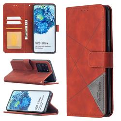 Binfen Color BF05 Prismatic Slim Wallet Flip Cover for Samsung Galaxy S20 Ultra / S11 Plus - Brown