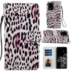 Leopard Smooth Leather Phone Wallet Case for Samsung Galaxy S20 Ultra