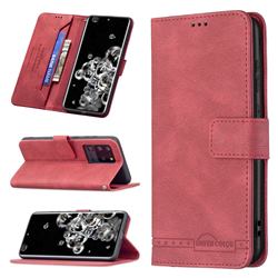 Binfen Color RFID Blocking Leather Wallet Case for Samsung Galaxy S20 Ultra - Red