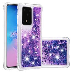 Dynamic Liquid Glitter Sand Quicksand Star TPU Case for Samsung Galaxy S20 / S11e - Purple