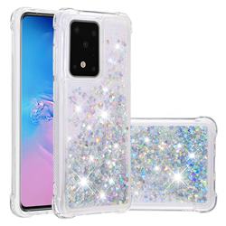 Dynamic Liquid Glitter Sand Quicksand Star TPU Case for Samsung Galaxy S20 / S11e - Silver