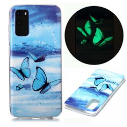 Flying Butterflies Noctilucent Soft TPU Back Cover for Samsung Galaxy S20 / S11e