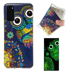 Tribe Owl Noctilucent Soft TPU Back Cover for Samsung Galaxy S20 / S11e