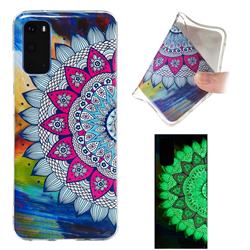 Colorful Sun Flower Noctilucent Soft TPU Back Cover for Samsung Galaxy S20 / S11e