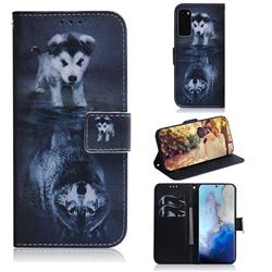 Wolf and Dog PU Leather Wallet Case for Samsung Galaxy S20 / S11e