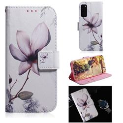 Magnolia Flower PU Leather Wallet Case for Samsung Galaxy S20 / S11e
