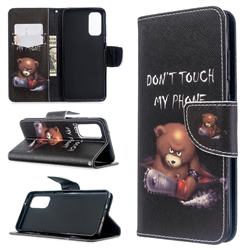 Chainsaw Bear Leather Wallet Case for Samsung Galaxy S20 / S11e