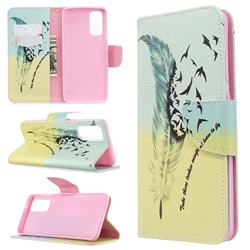 Feather Bird Leather Wallet Case for Samsung Galaxy S20 / S11e