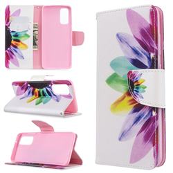 Seven-color Flowers Leather Wallet Case for Samsung Galaxy S20 / S11e