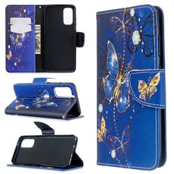 Purple Butterfly Leather Wallet Case for Samsung Galaxy S20 / S11e