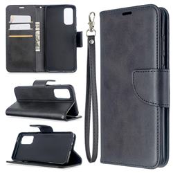 Classic Sheepskin PU Leather Phone Wallet Case for Samsung Galaxy S20 / S11e - Black