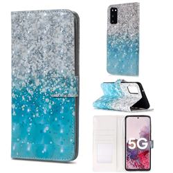 Sea Sand 3D Painted Leather Phone Wallet Case for Samsung Galaxy S20 / S11e