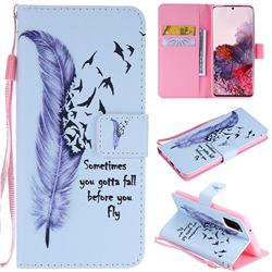 Feather Birds PU Leather Wallet Case for Samsung Galaxy S20 / S11e