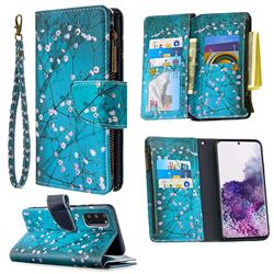 Blue Plum Binfen Color BF03 Retro Zipper Leather Wallet Phone Case for Samsung Galaxy S20 / S11e