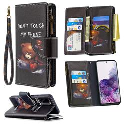 Chainsaw Bear Binfen Color BF03 Retro Zipper Leather Wallet Phone Case for Samsung Galaxy S20 / S11e