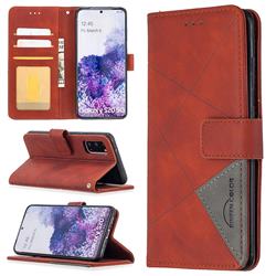 Binfen Color BF05 Prismatic Slim Wallet Flip Cover for Samsung Galaxy S20 / S11e - Brown