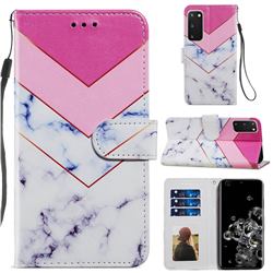 Smoke Marble Smooth Leather Phone Wallet Case for Samsung Galaxy S20