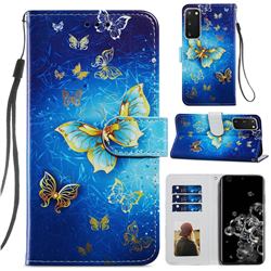 Phnom Penh Butterfly Smooth Leather Phone Wallet Case for Samsung Galaxy S20