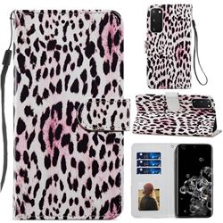 Leopard Smooth Leather Phone Wallet Case for Samsung Galaxy S20