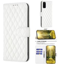 Binfen Color BF-14 Fragrance Protective Wallet Flip Cover for Samsung Galaxy S20 - White
