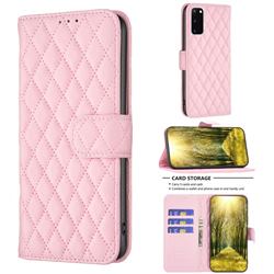 Binfen Color BF-14 Fragrance Protective Wallet Flip Cover for Samsung Galaxy S20 - Pink