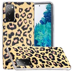 Leopard Galvanized Rose Gold Marble Phone Back Cover for Samsung Galaxy S20 FE / S20 Lite