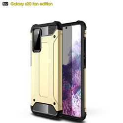 King Kong Armor Premium Shockproof Dual Layer Rugged Hard Cover for Samsung Galaxy S20 FE / S20 Lite - Champagne Gold