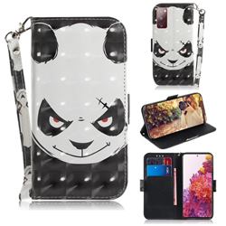 Angry Bear 3D Painted Leather Wallet Phone Case for Samsung Galaxy S20 FE / S20 Lite