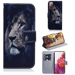Lion Face PU Leather Wallet Case for Samsung Galaxy S20 FE / S20 Lite