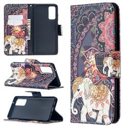 Totem Flower Elephant Leather Wallet Case for Samsung Galaxy S20 FE / S20 Lite