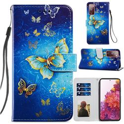 Phnom Penh Butterfly Smooth Leather Phone Wallet Case for Samsung Galaxy S20 FE / S20 Lite