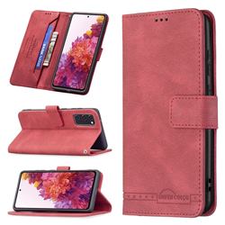 Binfen Color RFID Blocking Leather Wallet Case for Samsung Galaxy S20 FE / S20 Lite - Red