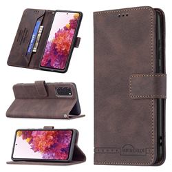 Binfen Color RFID Blocking Leather Wallet Case for Samsung Galaxy S20 FE / S20 Lite - Brown