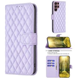 Binfen Color BF-14 Fragrance Protective Wallet Flip Cover for Samsung Galaxy S22 Ultra - Purple