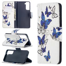 Flying Butterflies Leather Wallet Case for Samsung Galaxy S21 / Galaxy S30