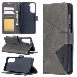 Binfen Color BF05 Prismatic Slim Wallet Flip Cover for Samsung Galaxy S21 - Gray
