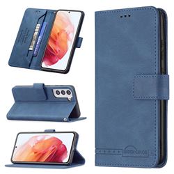 Binfen Color RFID Blocking Leather Wallet Case for Samsung Galaxy S21 - Blue