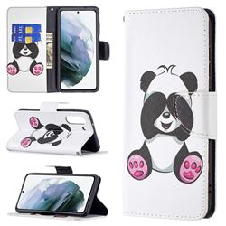Lovely Panda Leather Wallet Case for Samsung Galaxy S21 FE