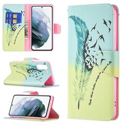 Feather Bird Leather Wallet Case for Samsung Galaxy S21 FE