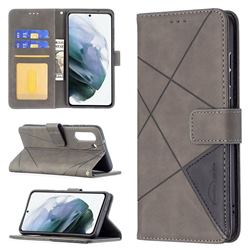 Binfen Color BF05 Prismatic Slim Wallet Flip Cover for Samsung Galaxy S21 FE - Gray