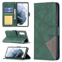 Binfen Color BF05 Prismatic Slim Wallet Flip Cover for Samsung Galaxy S21 FE - Green