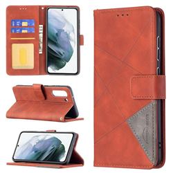 Binfen Color BF05 Prismatic Slim Wallet Flip Cover for Samsung Galaxy S21 FE - Brown