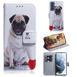 Pug Dog PU Leather Wallet Case for Samsung Galaxy S21 FE