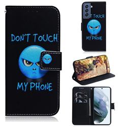 Not Touch My Phone PU Leather Wallet Case for Samsung Galaxy S21 FE