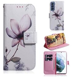 Magnolia Flower PU Leather Wallet Case for Samsung Galaxy S21 FE