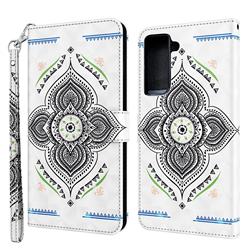 Mandala Totem 3D Painted Leather Wallet Case for Samsung Galaxy S21 Plus / S30 Plus